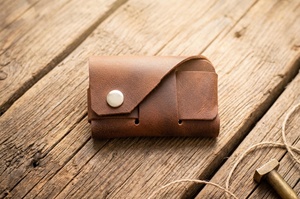 Cartera de Cuero sin Costuras Cortada con Láser, Tarjetero Minimalista de Cuero Genuino, Cartera Delgada sin Costuras para Bolsillo Delantero SLW-0014 - Product Image 3