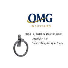 Compre al por mayor un timbre de puerta y manijas de hierro forjado resistente, acabado en laca cruda rústica, 90 mm. - Product Image 4