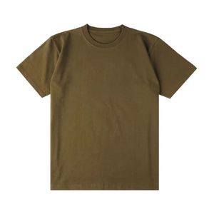 Camiseta básica de algodón suave con cuello redondo para hombre, color verde oliva, para uso diario, transpirable, ligera, de manga corta, informal, para verano - Product Image 1