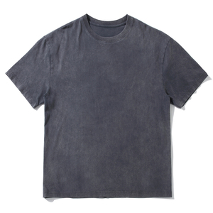 100% Cotton 230g Heavy Weight Boxy T-Shirt Plus Size Custom Printed O-Neck Formal Anti-Pilling Men's Short Sleeve <b>Tee</b> Solid - Product Image 2