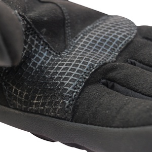 Gants de moto en cuir noir avec surpiqûres blanches, style long, compatibles écran tactile, pour course automobile, Cafe Racer, sécurité, pour motards - Product Image 5
