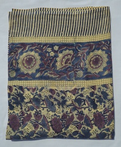 Hand Block Print Cotton <b>Sarong</b> Pareo Indigo Floral Beach <b>Wrap</b> for Women Boho Bikini Cover Up Lightweight Resort Vacation Wear - Product Image 2