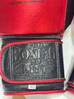 Gants de boxe professionnels en cuir de vachette faits à la main, rouge métallisé tendance, « No Boxing No Life », pour l'entraînement – Vente chaude