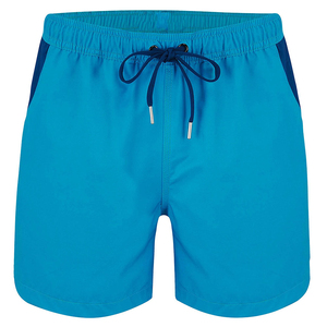 Shorts de bain pour hommes à taille élastique de haute qualité avec cordon de serrage personnalisé, en Spandex/Coton, respirants, en maille unie, service OEM - Product Image 4