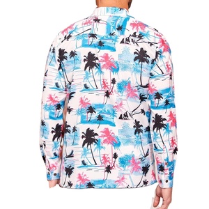 Camisas hawaianas estampadas a cuadros con diseños personalizados, ropa de fiesta estampada para otoño, vestido ajustado de manga larga para hombre - Product Image 2