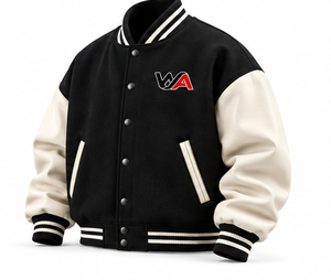 <b>Men's</b> Wool Blend Varsity <b>Jacket</b> <b>Cream</b> PU Leather Sleeves Heavyweight Thermal Letterman Coat Outerwear Factory Direct OEM - Product Image 5