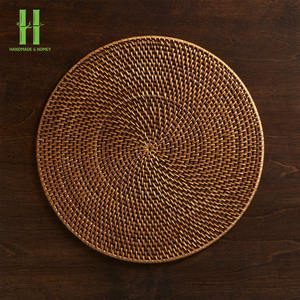 Low Price Wicker Rattan Round <b>Plate</b> Charger Placemats Rustic Table Decoration Handwoven by Skilled Artisans Rattan 2026 - Product Image 5