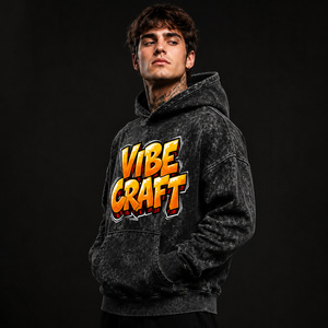 Sweat à capuche pour homme en coton épais délavé, coupe oversize, avec broderie de logo personnalisée, style streetwear urbain, vente en gros - Product Image 5