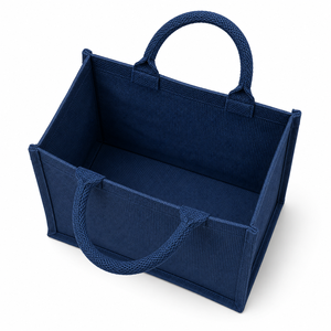 Bolsa de Yute Azul Ecológica AMANI de 7 Pulgadas, Bolsa de Regalo con la Lema de Bengala Occidental: Vive Simplemente, Vive Sosteniblemente - Product Image 5