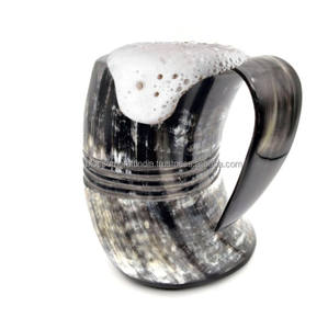 Rustic Buffalo Horn <b>Mug</b> Handcrafted Unique Design Natural Polished Surface Durable Material Dining Table Decoration Item - Product Image 4