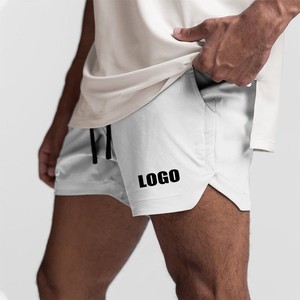 Custom Summer Men's High Street Workout <b>Compression</b> Running <b>Shorts</b> 5 Inch Inseam Solid Beach Canvas Biker Cargo Athletic Blanks - Product Image 2