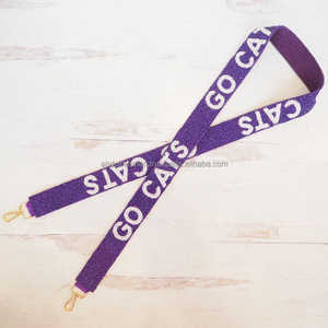 Sangles de sac en perles de rocaille tendance avec broderie complexe, sangle de sac à main perlée au design personnalisé avec motifs colorés - Product Image 2