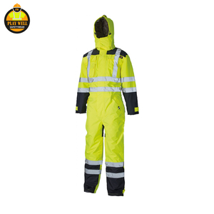 Wholesale Hi Vis Reflective <b>Waterproof</b> Warm <b>Overall</b> Coverall Safety Clothing Workwear Coverall - Product Image 5