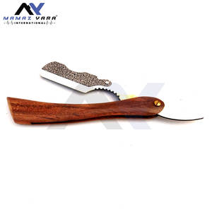 Navaja de Afeitar Profesional con Mango de Madera para Barbería, Afeitado de Cabello, Salón, Hombres, Navaja Clásica Plegable para Cuidado Personal - Product Image 3