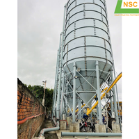 Grand silo à ciment mobile de 100 à 3000 tonnes, type boulonné, avec composants de stockage en acier, moteur et roulements, marque NAM SON, garantie 1 an