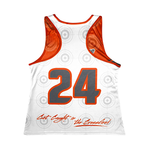 Pinnies Reversibles Crossfire para Lacrosse, Blancos y Naranjas, con Estampado por Sublimación, Ligeros, de Secado Rápido, Unisex, para Adultos - Product Image 2