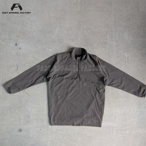 Superior Quality Men's 100% Cotton Half <b>Zip</b> Sweatshirt Durable Sustainable Pullover with Stand Collar and Embroidery for Winter - Product Image 2