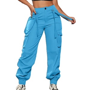 Pantalon Cargo de Mode pour Femmes de Bonne Qualité pour Adultes Pantalons Cargo à Jambes Larges avec Poches pour Femmes Manufactures Professionnelles - Product Image 1