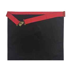 Delantal de Regalia de los Caballeros Templarios, Bordado en Negro, con Flecos Dorados, para Ceremonias Masónicas - Product Image 1