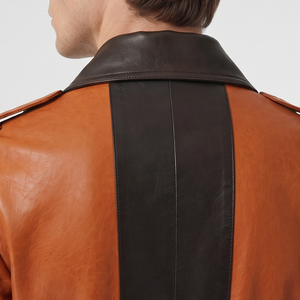 <b>Men's</b> Overcoat Belted Leather Jacket <b>Mens</b> Office Wear Leather Trench <b>Coat</b> Boys <b>Long</b> Sleeve PU Leather <b>Long</b> <b>Coat</b> - Product Image 5