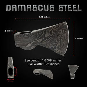 Tête de hache en acier Damas forgée à la main, tête de hache de montagne, tête de hache de chasse en acier Damas faite sur mesure pour l'extérieur - Product Image 3
