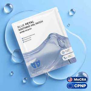 Parches Faciales Calmantes Blue Petal OBM, Veganos, de Microfibra, para Piel Sensible, Refrescantes, Calmantes, Hidratantes, para el Enrojecimiento, K-beauty - Product Image 3