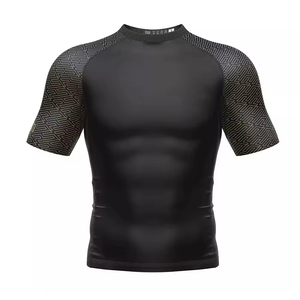 เสื้อรัดกล้ามเนื้อแขนสั้น MMA สำหรับผู้ชาย ลายพิมพ์เต็มตัว แฟชั่นอินเทรนด์ อุปกรณ์เสริมฟิตเนสสำหรับผู้ชาย กีฬากลางแจ้ง - Product Image 1