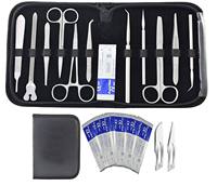 Kit d'instruments de suture professionnel 13 pièces – Porte-aiguille, ciseaux, pinces, forceps et outils chirurgicaux en acier inoxydable allemand