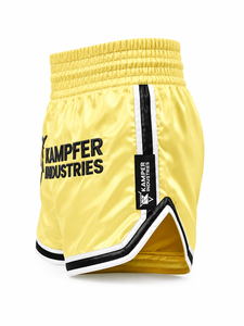 Pantalones Cortos de Muay Thai Amarillos Estampados Unisex de Secado Rápido, Transpirables, Corte Regular, Ropa de Artes Marciales para Adultos, 100% Poliéster, Personalizables - Product Image 3