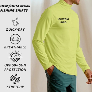 เสื้อตกปลาแบบยูนิเซ็กซ์ UPF 50+ กันน้ำ แขนยาว ลายพิมพ์ดิจิทัลลายปลา ป้องกันรังสียูวี เหมาะสำหรับกิจกรรมกลางแจ้ง ผ้าสแปนเด็กซ์/โพลีเอสเตอร์ - Product Image 2