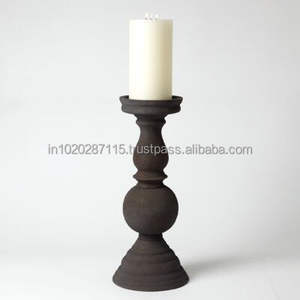 Bougeoir en bois à finition antique pour une décoration intérieure royale classique, fabriqué avec soin pour un design luxueux - Product Image 5