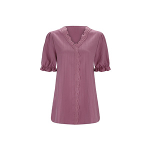 เสื้อผู้หญิงแฟชั่นสำหรับใส่ทุกวัน ดีไซน์เรียบง่าย สวมใส่สบาย และเป็นตัวเลือกที่สมบูรณ์แบบสำหรับชุดลำลอง - Product Image 1