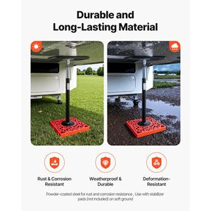2 Soportes de Acero con Recubrimiento en Polvo para Autocaravanas, Remolques de Viaje, 1000 lb, Ajustables, Deslizantes, Niveladores, 21.3 Pulgadas-48 - Product Image 5
