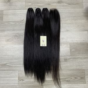 Mechones de pelo vietnamita crudo alineado con cutículas completas rectas naturales superventas extensiones de trama cabello humano con cierre HD Vietnam - Product Image 2