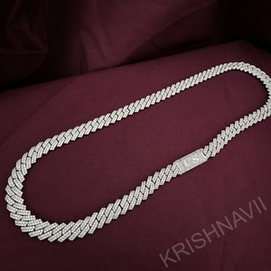 Elegante Cadena Cubana de Oro Sólido de 14K con Moissanita VVS de 10MM, Corte Brillante Redondo, Certificación IGI, Collar de Lujo Iced para Hombre, Estilo Hip Hop - Product Image 2