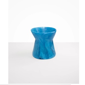 Vase en résine époxy écologique Moon Rise Craft DIY avec motif rayé, forme irrégulière, couleur vert sarcelle pour la décoration de la maison - Product Image 3