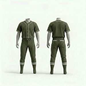Conjunto de Uniforme de Béisbol Azul Claro para Hombre, Jersey de Manga Corta y Pantalones, Transpirable, de Poliéster, para Todas las Temporadas, Ropa de Equipo, Corte Regular - Product Image 6
