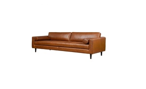Sofá de Tres Plazas de Cuero Buff al por Mayor, Modelo Chesterfield Elegante, Tapizado en Cuero Buff Genuino a Precio de Exportación - Product Image 4