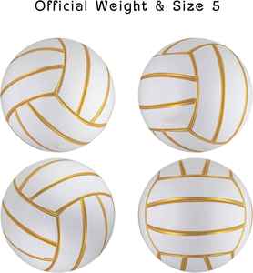 Ballon de volley-ball de qualité supérieure, personnalisable, fabriqué en cuir PU PVC, ultra résistant, cousu - Product Image 3