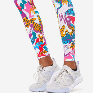 Leggings Deportivos de Cintura Alta Elástica, Compresión Personalizada, Ecológicos, Transpirables, de Poliéster/Nailon para Mujer, Yoga, Fitness, Gimnasio - Product Image 6