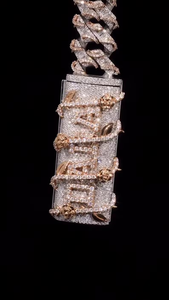 Chaîne cubaine en argent 925 sertie de diamants Moissanite VVS, collier Hip Hop de luxe pour homme, idéal pour les soirées. - Product Image 6