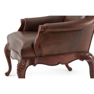 Chaise de salle à manger minimaliste en teck massif, chaise rembourrée en tissu ivoire de qualité supérieure 0304436 - Product Image 6