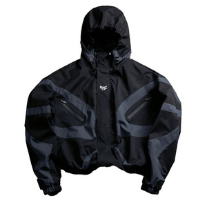 Chaqueta Cortavientos con Capucha Extra Grande de Lujo Personalizada para Hombre, Chaqueta Técnica Resistente al Agua, Ropa Urbana, OEM, Marca Privada, Venta al Por Mayor - Product Image 5