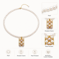 Pendentif en perle, bijoux floraux en perles pour boutique de cadeaux, vente en gros