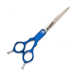 6-Inch Blue Curve <b>Dog</b> Grooming <b>Scissors</b> Professional Pet Hair Cutting Shears with Ergonomic Handle Blunt Safety Tips - Product Image 3