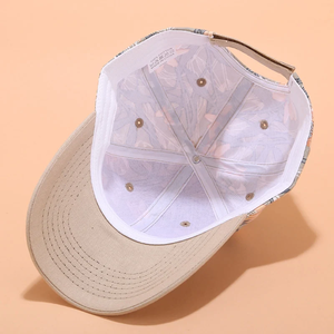 Gorra de béisbol con estampado floral de verano para mujer, gorra ajustable con visera, sombrero para el sol al aire libre, sombrero suave para mujer, sombreros de ala suave - Product Image 3
