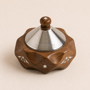 Luxury Wooden Casserole <b>Serving</b> <b>Dish</b> Stainless Steel Conical Lid Durable <b>Insulated</b> Food Warmer Handcrafted Decorative Stainless - Product Image 4
