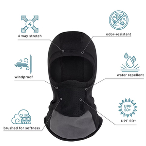 Cagoule d'hiver unisexe en polaire respirante et imperméable 100 % polyester avec protection du cou et du visage – Style Image - Product Image 4