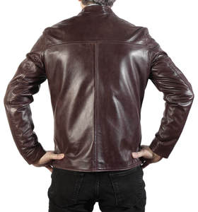 Wholesale Fashion Vintage Men Loose Fitted <b>Retro</b> <b>Leather</b> <b>Jackets</b> Hot Selling Good Comfortable Canvas Street Wear High Street - Product Image 4