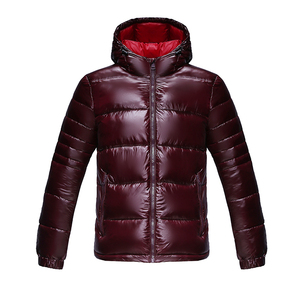 Men's Hooded Down Puffer Jacket Windproof Casual Winter <b>Coat</b> Solid Color Zipper Closure Regular Fit Thick Warm Outerwear - Product Image 3